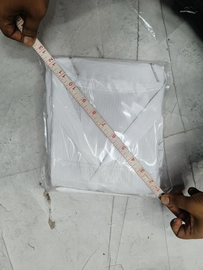 Mens Crinkled Co-Ord Set White