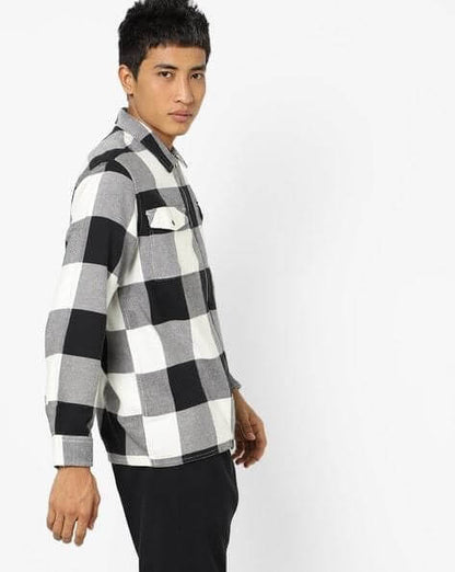Men's Cotton Check Print Casual Shirt (Combo of 3)
