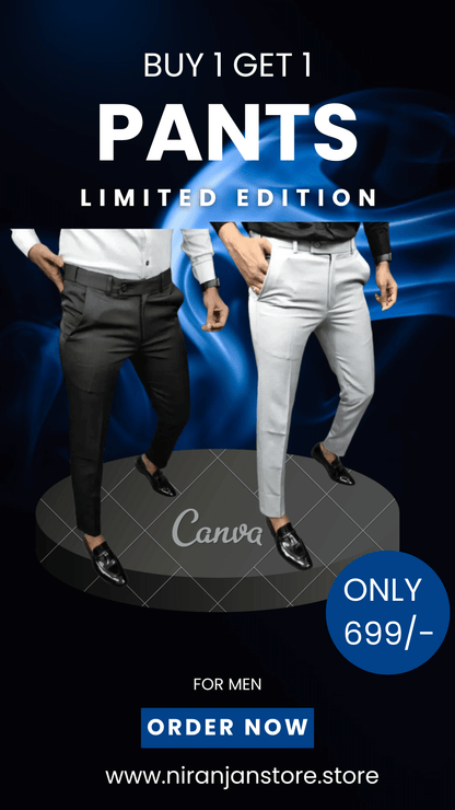 Premium Waist Adjustable Lycra Men's Trouser (Pack of 2)